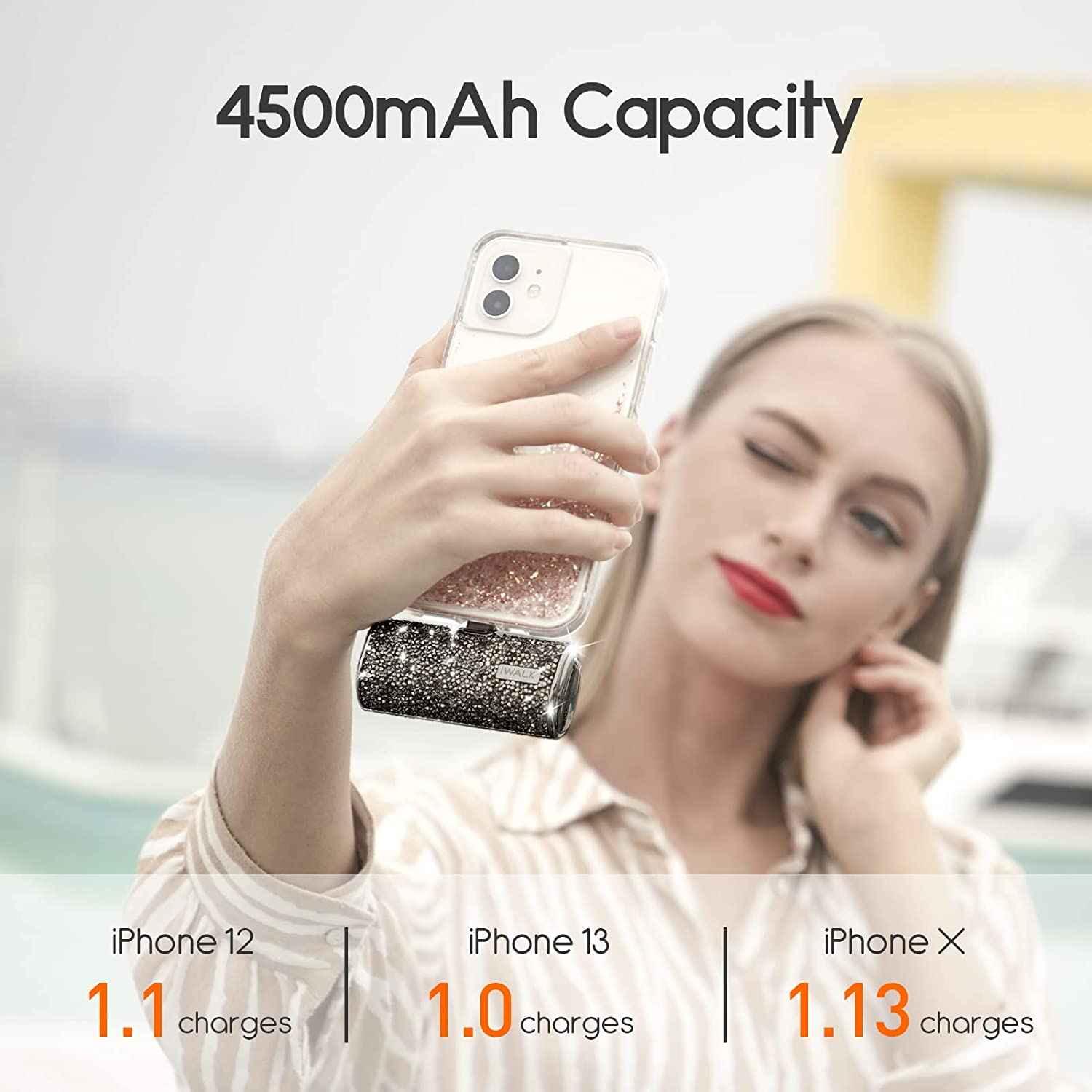 iWalk 4500mAh Lightning Pocket Power Bank - Black Diamond iWalk 4500mAh Lightning Pocket Power Bank - Black Diamond